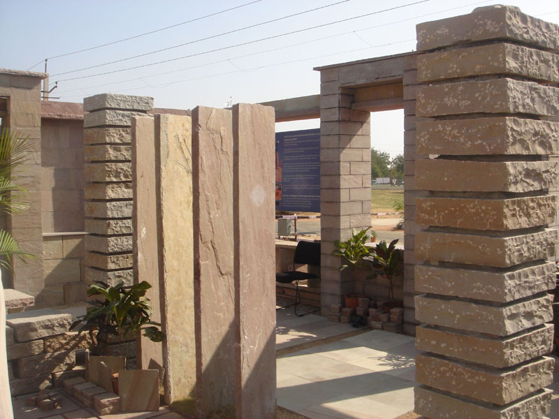 Stacked Column Natural Sandstone